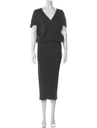 Pre-owned Zero + Maria Cornejo Silk Long Dress In Multi