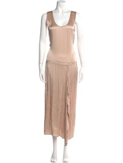 Pre-owned Zero + Maria Cornejo Silk Long Dress In Pink