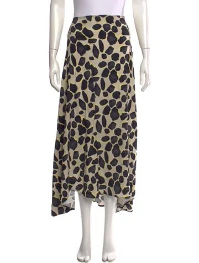 Pre-owned Zero + Maria Cornejo Silk Long Skirt In Neutrals