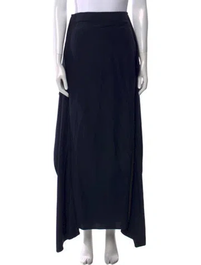 Pre-owned Zero + Maria Cornejo Silk Long Skirt W/ Tags In Blue