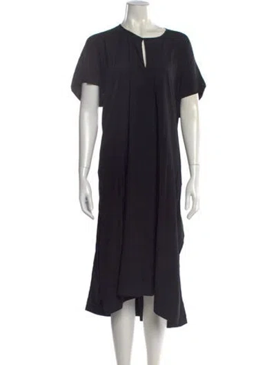 Pre-owned Zero + Maria Cornejo Silk Midi Length Dress In Black