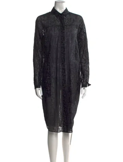 Pre-owned Zero + Maria Cornejo Silk Midi Length Dress In Black