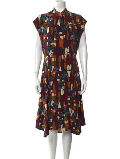 Pre-owned Zero + Maria Cornejo Silk Midi Length Dress In Black