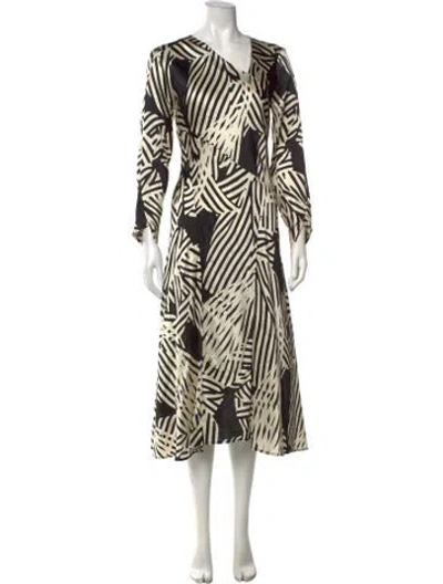 Pre-owned Zero + Maria Cornejo Silk Midi Length Dress In Black