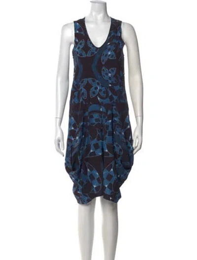Pre-owned Zero + Maria Cornejo Silk Midi Length Dress In Black
