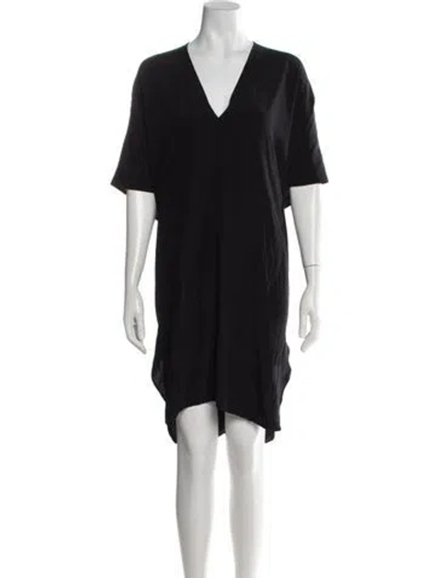 Pre-owned Zero + Maria Cornejo Silk Midi Length Dress In Black