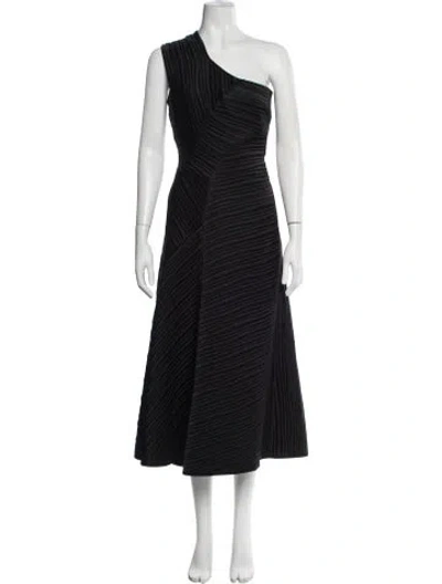 Pre-owned Zero + Maria Cornejo Silk Midi Length Dress In Black