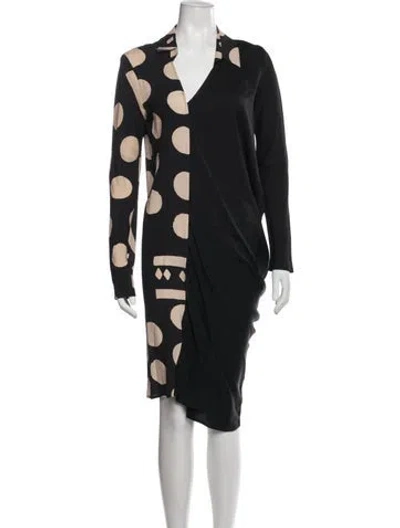 Pre-owned Zero + Maria Cornejo Silk Midi Length Dress In Black