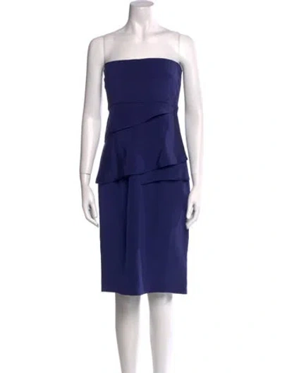 Pre-owned Zero + Maria Cornejo Silk Midi Length Dress In Blue