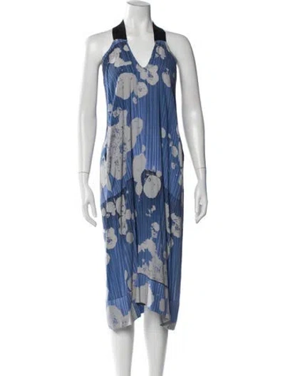Pre-owned Zero + Maria Cornejo Silk Midi Length Dress In Gray