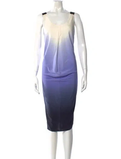 Pre-owned Zero + Maria Cornejo Silk Midi Length Dress In Multi