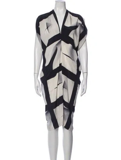Pre-owned Zero + Maria Cornejo Silk Midi Length Dress In Multicolor