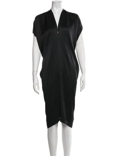 Pre-owned Zero + Maria Cornejo Silk Midi Length Dress W/ Tags In Black