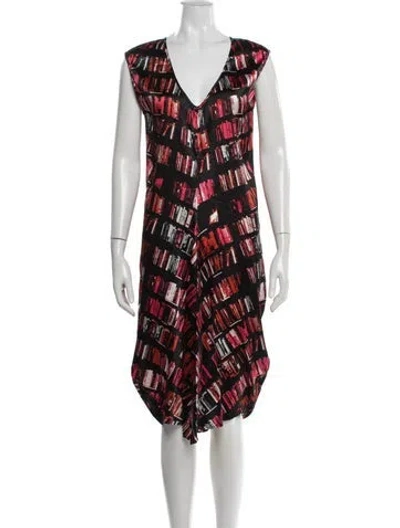 Pre-owned Zero + Maria Cornejo Silk Midi Length Dress W/ Tags In Red