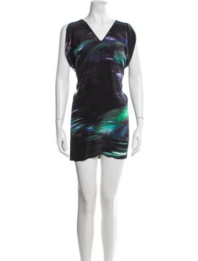 Pre-owned Zero + Maria Cornejo Silk Mini Dress In Black