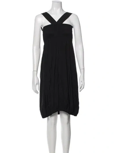 Pre-owned Zero + Maria Cornejo Silk Mini Dress In Black