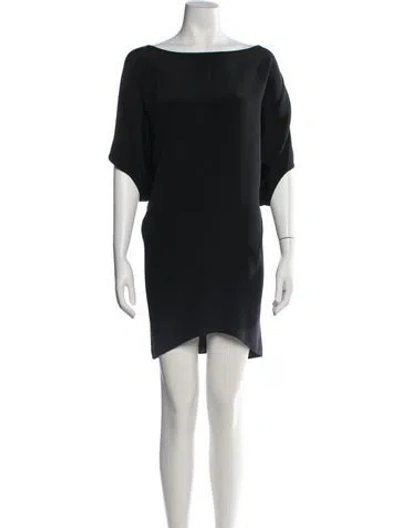 Pre-owned Zero + Maria Cornejo Silk Mini Dress In Black