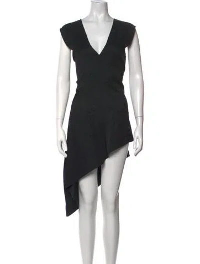 Pre-owned Zero + Maria Cornejo Silk Mini Dress In Black