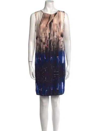 Pre-owned Zero + Maria Cornejo Silk Mini Dress In Blue