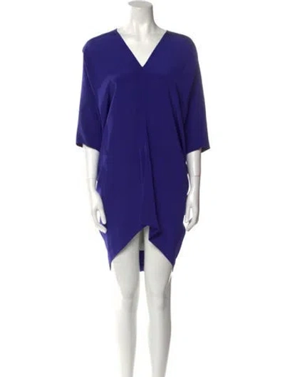 Pre-owned Zero + Maria Cornejo Silk Mini Dress In Blue