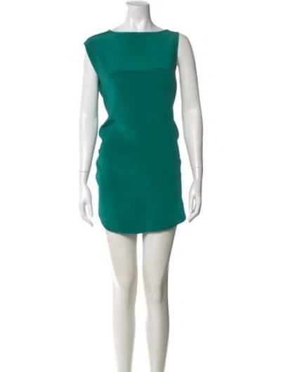 Pre-owned Zero + Maria Cornejo Silk Mini Dress In Green