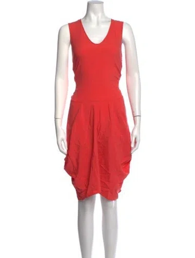 Pre-owned Zero + Maria Cornejo Silk Mini Dress In Metallic/orange