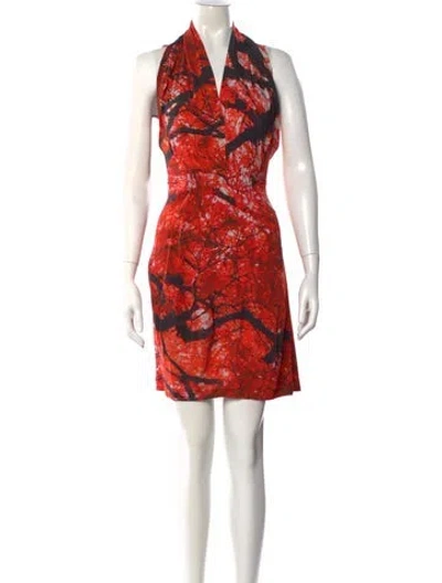 Pre-owned Zero + Maria Cornejo Silk Mini Dress In Multi