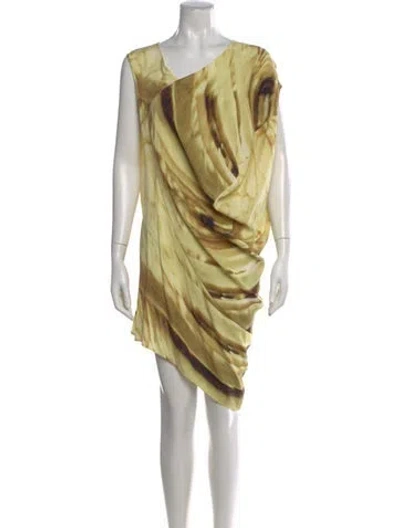 Pre-owned Zero + Maria Cornejo Silk Mini Dress In Neutral