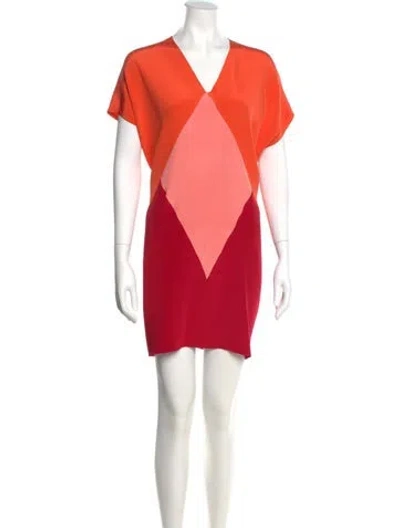 Pre-owned Zero + Maria Cornejo Silk Mini Dress In Orange