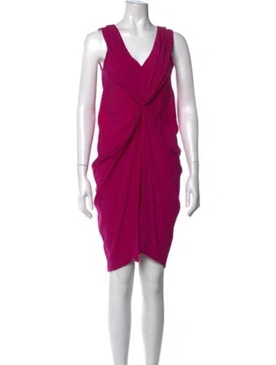 Pre-owned Zero + Maria Cornejo Silk Mini Dress In Purple