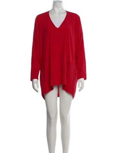 Pre-owned Zero + Maria Cornejo Silk Mini Dress In Red