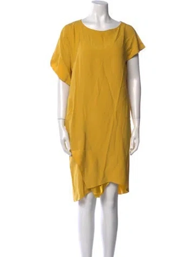 Pre-owned Zero + Maria Cornejo Silk Mini Dress In Yellow