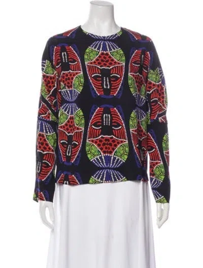 Pre-owned Zero + Maria Cornejo Silk Printed Blouse In Multi