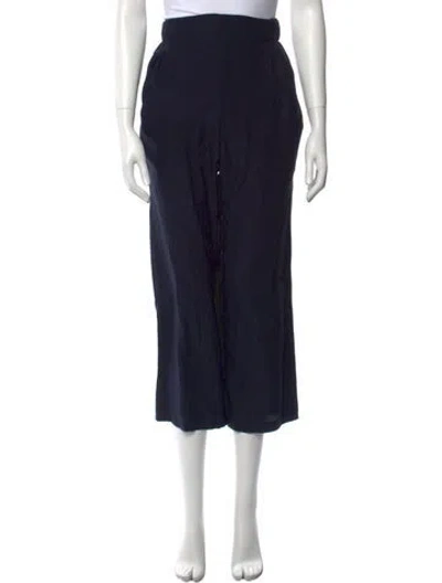 Pre-owned Zero + Maria Cornejo Silk Straight Leg Pants In Black