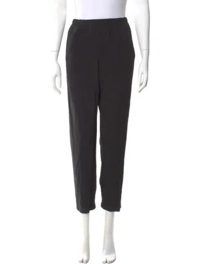 Pre-owned Zero + Maria Cornejo Silk Straight Leg Pants In Black