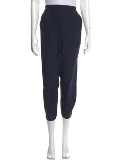 Pre-owned Zero + Maria Cornejo Silk Straight Leg Pants In Blue