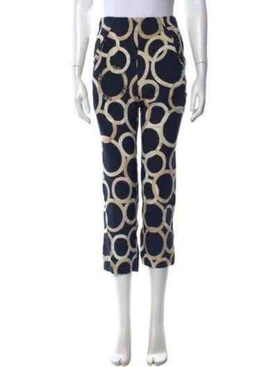 Pre-owned Zero + Maria Cornejo Silk Straight Leg Pants In Blue