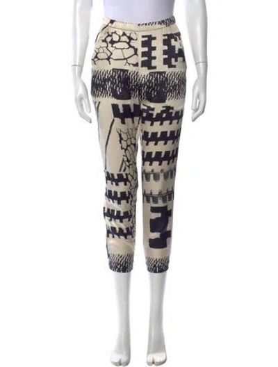 Pre-owned Zero + Maria Cornejo Silk Straight Leg Pants In Neutrals