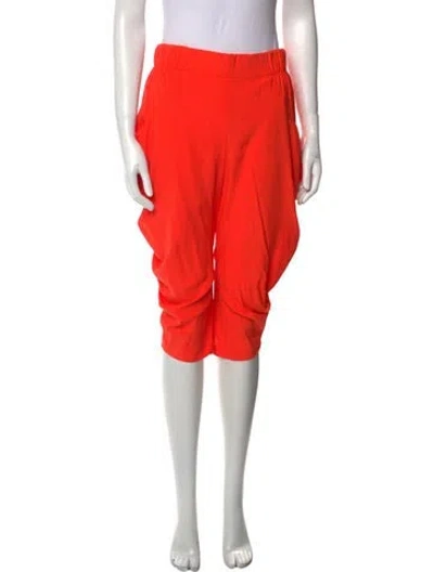 Pre-owned Zero + Maria Cornejo Silk Straight Leg Pants In Orange