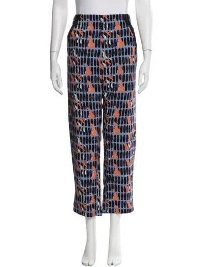 Pre-owned Zero + Maria Cornejo Silk Straight Leg Pants In Purple