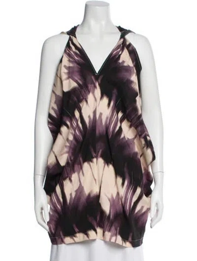 Pre-owned Zero + Maria Cornejo Silk Tie-dye Print Top In Multi