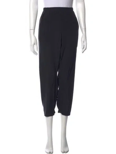 Pre-owned Zero + Maria Cornejo Silk Wide Leg Pants In Black