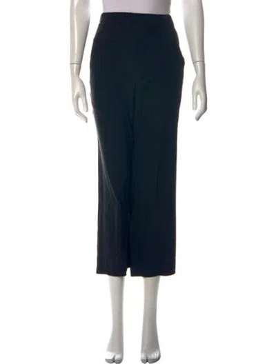 Pre-owned Zero + Maria Cornejo Silk Wide Leg Pants In Black