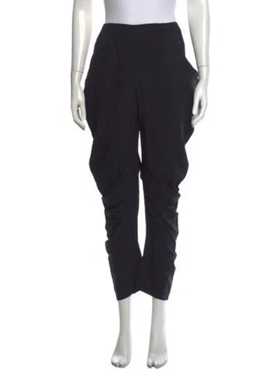 Pre-owned Zero + Maria Cornejo Silk Wide Leg Pants In Blue