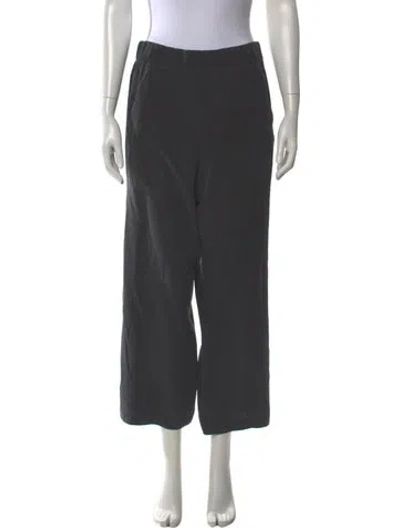 Pre-owned Zero + Maria Cornejo Silk Wide Leg Pants In Gray