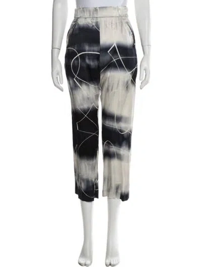 Pre-owned Zero + Maria Cornejo Silk Wide Leg Pants In Neutrals