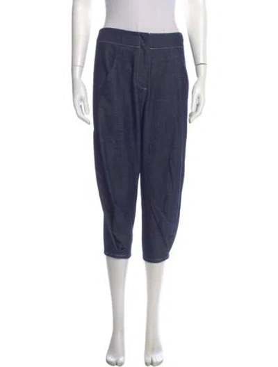 Pre-owned Zero + Maria Cornejo Skinny Leg Pants In Blue