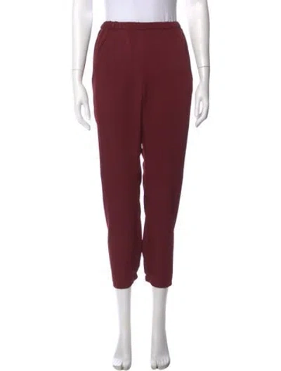 Pre-owned Zero + Maria Cornejo Skinny Leg Pants In Burgundy
