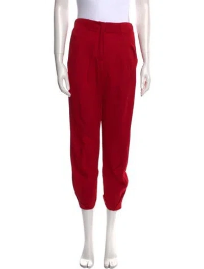Pre-owned Zero + Maria Cornejo Skinny Leg Pants In Red
