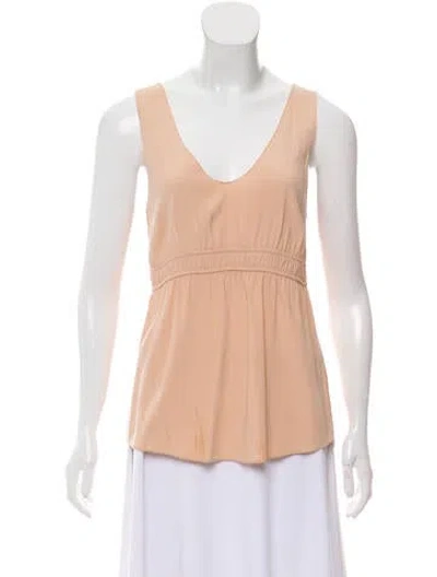 Pre-owned Zero + Maria Cornejo Sleeveless V-neck Top In Neutral